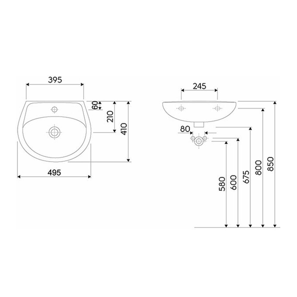 Kolo Idol lavabo 50 x 41 dimenzije Kolo Idol lavabo 50 x 41 dimenzije