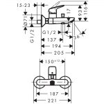 Hansgrohe Logis baterija za kadu 71400000