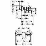 Hansgrohe Logis baterija za tuš kadu 71600000