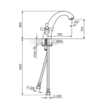 BRONTEE baterija za lavabo NB21101