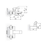 QUADRO baterija za kadu JQ33101 dimenzije