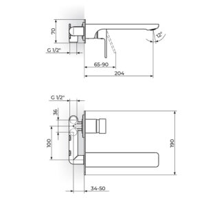 QUADRO-ugradna-baterija-za-lavabo-JQ31401-dimenzije