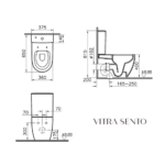 SENTO RIM-EX monoblok univerzalni sa soft close wc daskom VMS20