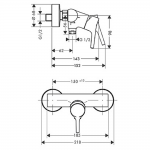 Hansgrohe Talis S baterija za tuš kadu 72600000