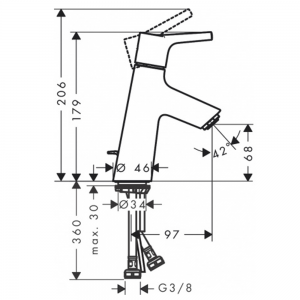 Hansgrohe Talis S 80 baterija za lavabo 72010000