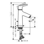 Hansgrohe Talis S 100 baterija za lavabo 72020000