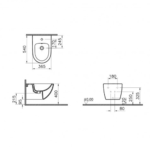 VITRA Sento konzolni bide 4338B003-1046