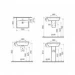 VITRA Integra konzolni lavabo 55x45 7049B003-0001