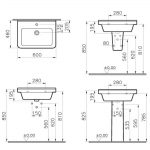 VITRA  S50 KONZOLNI LAVABO 60X46  5310L003-0001