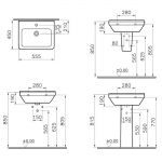 VITRA S50 KONZOLNI LAVABO 55,5X45 5309L003-0001