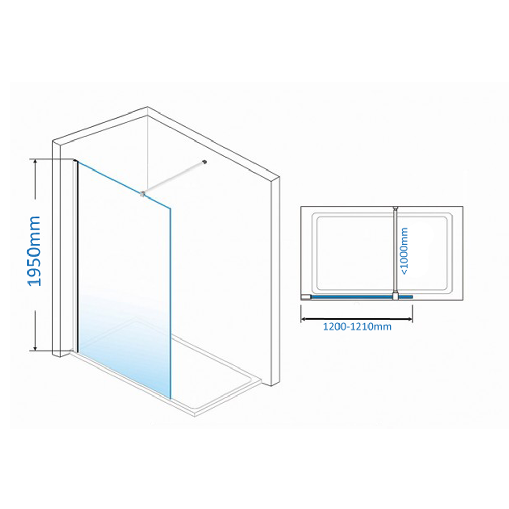 Walk In paravan 120x200/8 Walk In paravan 120x200/8