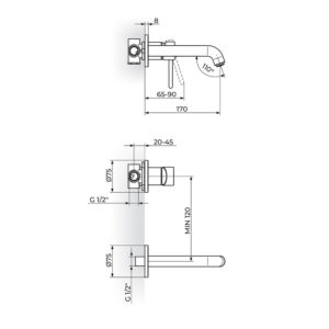 ZERRO-ugradna-baterija-za-lavabo-JZ31401-dimenzije