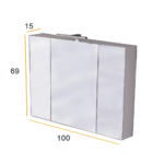 AKVA 100 R ormarić sa ogledalom i led rasvetom