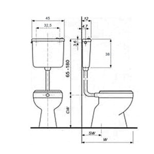 KRUŠIK vodokotlić visokomontažni