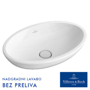 VILLEROY & BOCH LOOP & FRIENDS LAVABO 58,5X38 OVALNI  NADGRADNI BEZ PRELIVA 5151 01 01
