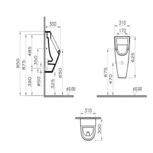 s pisoar sa spoljasnjim dovodom tc