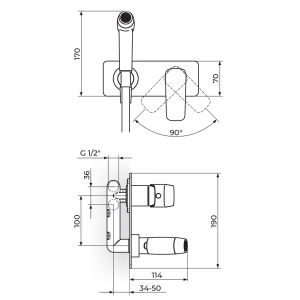 STOLZ uzidna baterija za bide 139501