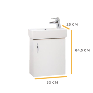 MINICA White 50 ormarić sa umivaonikom