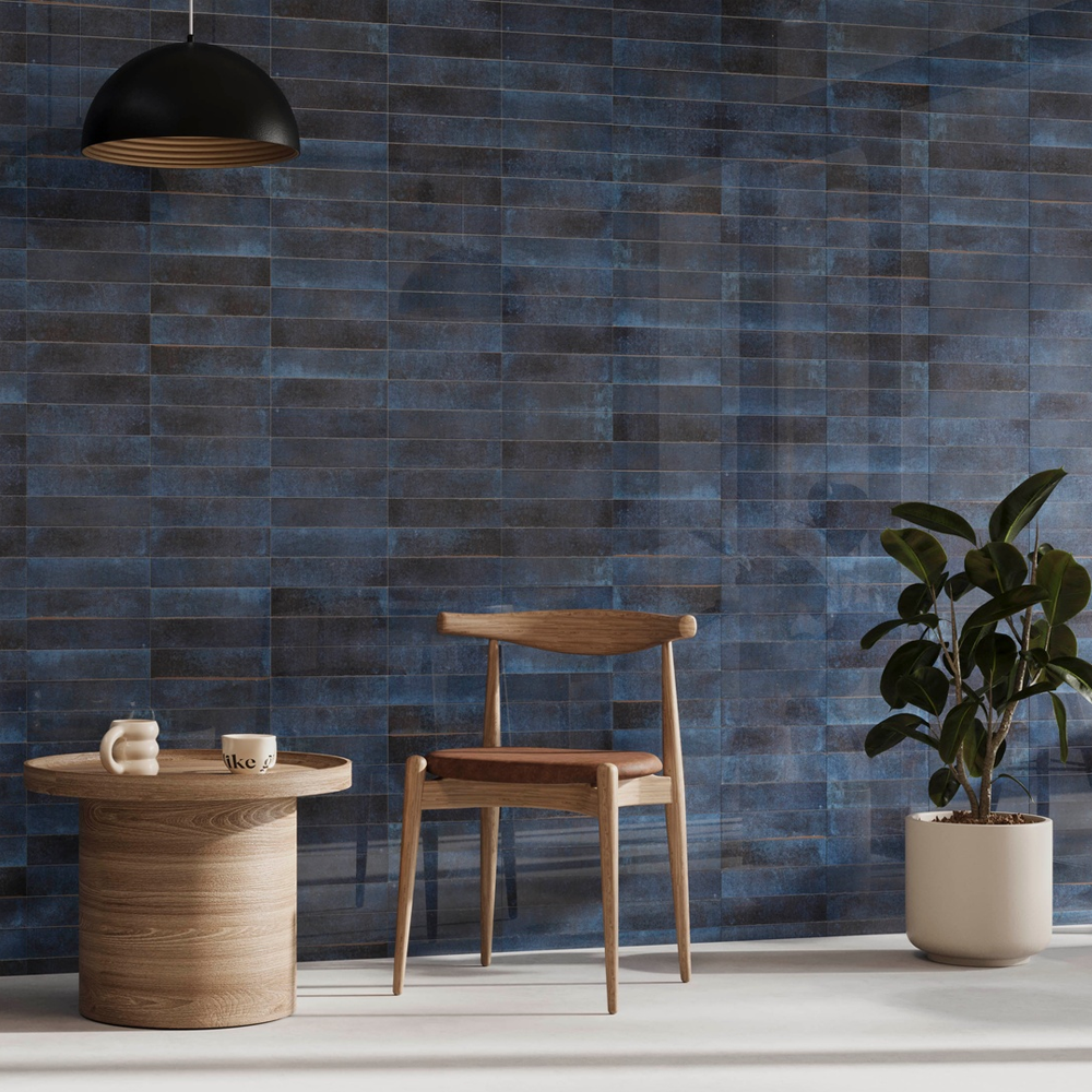 OXFORD Blue 6x25 granitna pločica Granitna pločica OXFORD Blue 6×25 u dubokoj tamno plavoj nijansi sa brick efektom