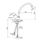 PERLA baterija za sudoperu 2 cevi JP382001