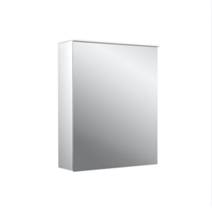 Beli mat kupatilski ormarić STEP White 65 sa velikim ogledalom