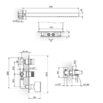 S2 Black baterija za tuš kadu - komplet 231609B