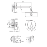 S2 Black baterija za tuš kadu - komplet 231701B