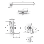 S2 Black baterija za tuš kadu - komplet 231709B