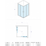 Tuš kabina 90x90 ATLAS Pro C-02-43K900 Tuš kabina 90x90 ATLAS Pro C-02-43K900