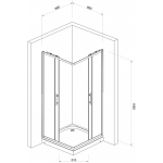 Tuš kabina 90x90x185/5mm staklo sa kvadratićima JAK5191 Tuš kabina 90x90x185/5mm staklo sa kvadratićima JAK5191