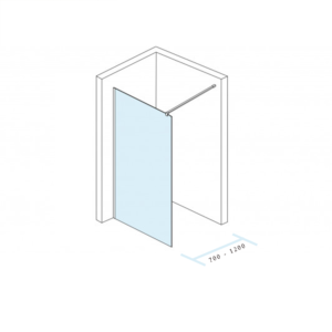 Walk In paravan Project Black 70x200/8 Walk In paravan Project Black 70x200/8