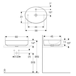 VARI FORM LAVABO B H T TC