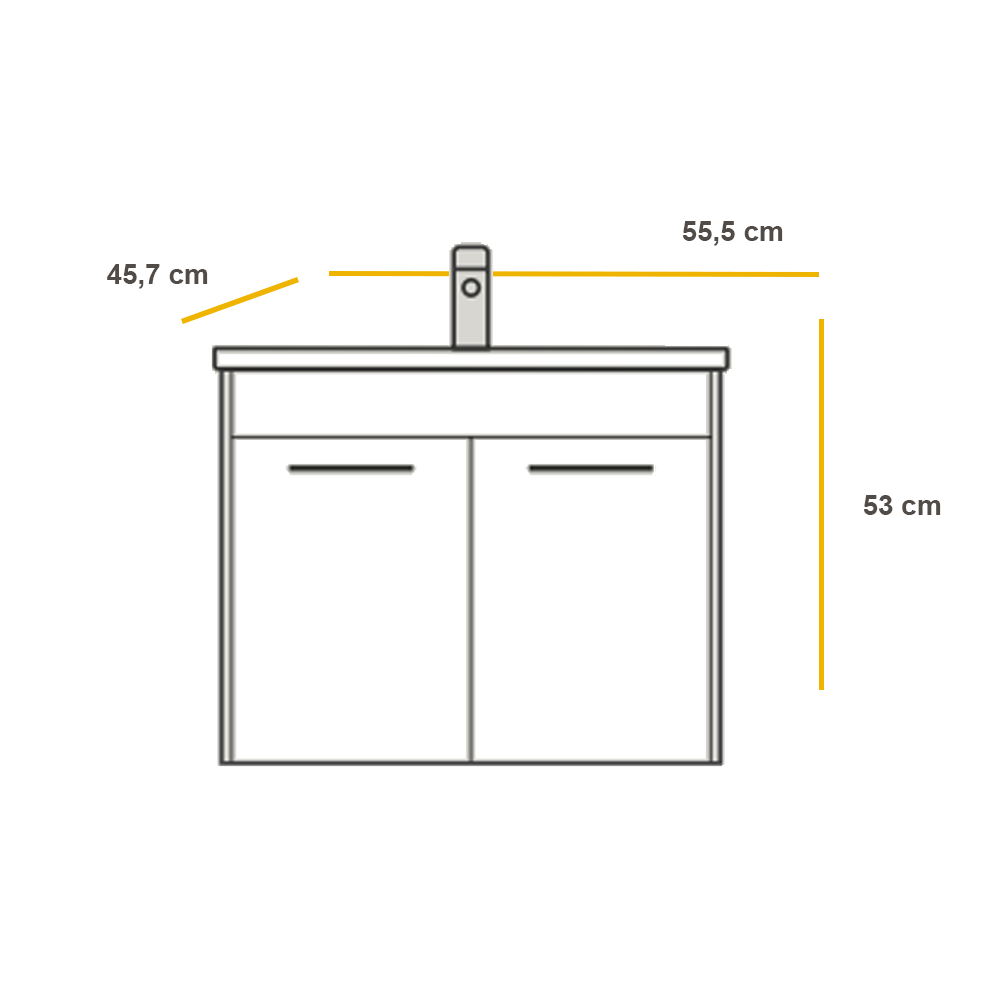 BASIC White 55 ormarić sa umivaonikom BASIC White 55 ormarić sa umivaonikom