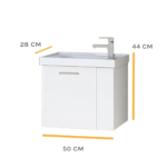 STEP White 50 ormarić sa umivaonikom