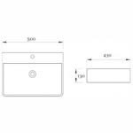 MIDO lavabo nadrgradni 50x43