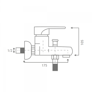 KERASUS Venus baterija za kadu sa ručnim tušem 10301