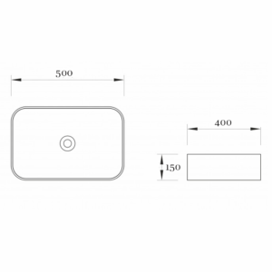 AURA lavabo nadgradni 50x40 AURA lavabo nadgradni 50x40