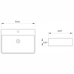 MIDO lavabo nadgradni 60x44 MIDO lavabo nadgradni 60x44