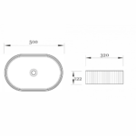 BLISS lavabo nadgradni 50x32 BLISS lavabo nadgradni 50x32