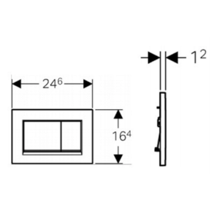 GEBERIT TASTER SIGMA 30 BELA-HROM-BELA 115.883.KJ.1