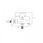 COSMOS baterija za kadu sa ručnim tušem 21501