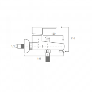 COSMOS baterija za kadu sa ručnim tušem 21501