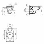 EUROVIT konzolna wc šolja W740601