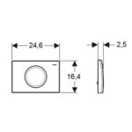 GEBERIT Taster Delta 15 dimenzije