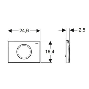 GEBERIT Taster Delta 15 dimenzije