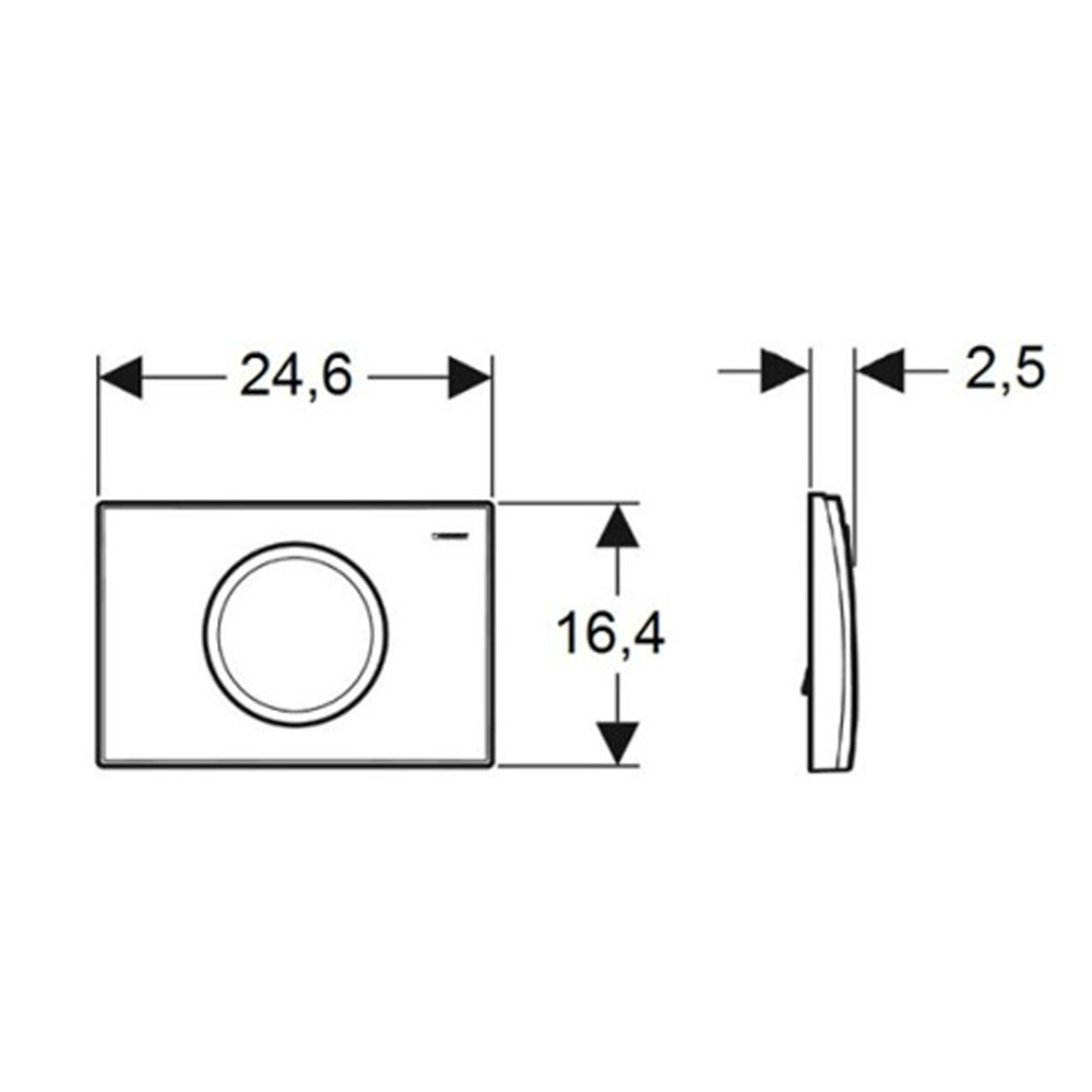 GEBERIT Taster Delta 15 dimenzije GEBERIT Taster Delta 15 dimenzije