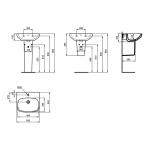 IDEAL STANDARD ILIFE A KONZOLNI LAVABO 50X44 T470701