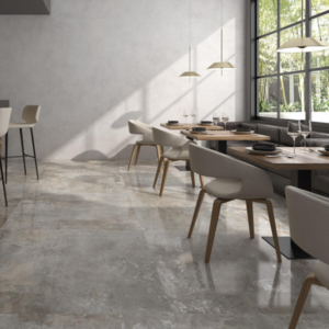 RUSTY METAL Silver rett 60x120