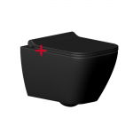 SATURN BLACK RIMOUT konzolna wc šolja sa soft close wc daskom