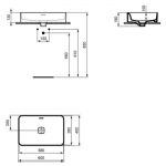 IDEAL STANDARD STRADA 2 NADGRADNI LAVABO 60X40 T299901 IDEAL STANDARD STRADA 2 NADGRADNI LAVABO 60X40 T299901